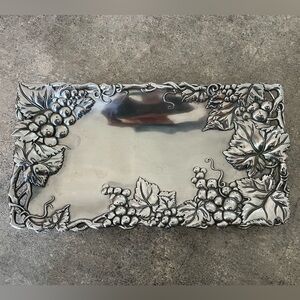 Arthur Court Silver Grape Motif Serving Tray